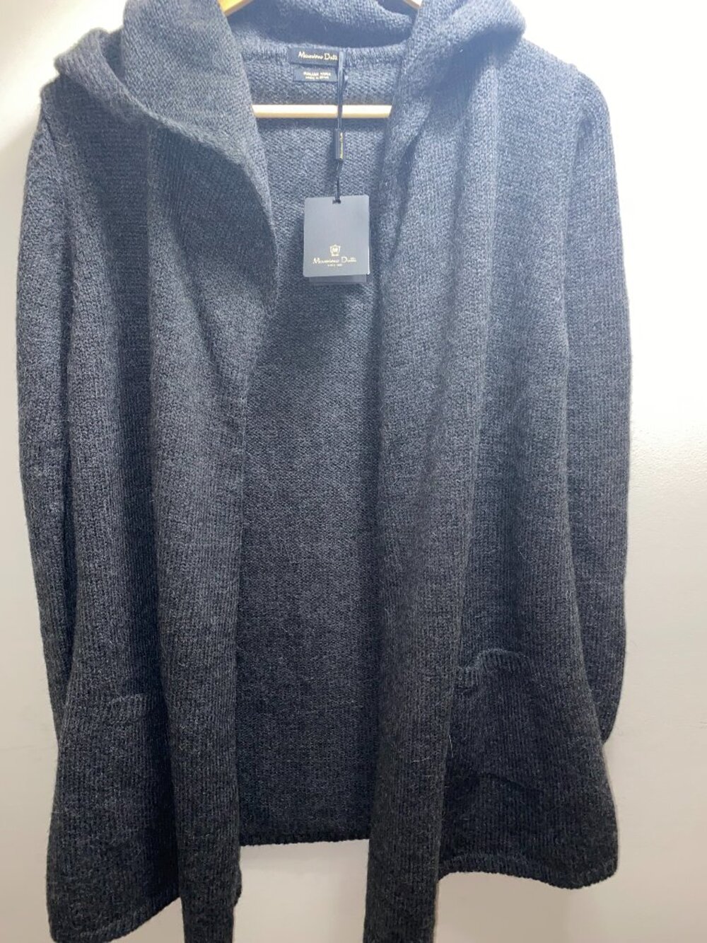 NWT Massimo Dutti Wool Alpaca hooded cardigan Grey size M